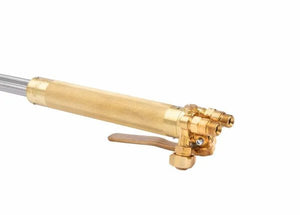 Harris 1003475 62-5F hand cutting torch for welding, 18" length, 90° head, Nylatron valves; alternate fuel gas compatible.