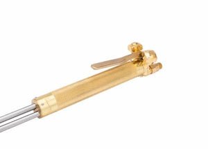 Harris 1003478 62-5FL hand cutting torch for welding, 21" length, 90° head, Nylatron valves, for alternate fuel use, white background.