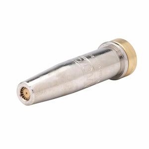 High-speed silver cutting tip with brass base for welding machines, like Harris 6290-000VVCP, on white background at WeldingMart.