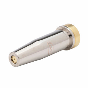 Harris 6290-00NXP Hand Cutting Tip (1502152) with shiny metallic finish, brass base, precision nozzle for welding torches.