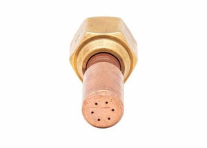 Harris 6290-2HA Specialty Heating Tip 1800496 for cutting torches, heavy-duty acetylene welding accessory, brass copper, close-up.
