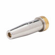 Harris 6290-2NFF Hand Cutting Tip (1501030) for welding torches, silver-gold finish, side view on white background.
