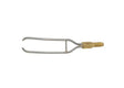The Harris Model 9503 TWIN TIP (1/8 x .065 x 6.875, QC9503) features two parallel prongs and a cylindrical, threaded brass handle for secure attachment, shown on a plain white background.