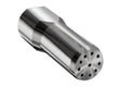 The Harris Model 9690 10C Heavy Duty Chrome Plated Tip (QC9688) features a shiny, hexagonal end, a flat circular face with ten precisely spaced holes, and a highly polished chrome finish.