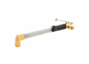Harris 1001981 980-E hand cutting torch for welding, 19" handle, 90° head, brass & stainless steel, with FlashGuard valves.