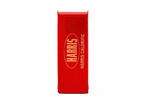 A rectangular red box stands upright with HARRIS in large white letters inside an oval and HARRIS CALORIFIC vertically along the side, all on the front of the Harris Model C-9 Standard One-Piece Tip Cleaner - 9000156 package.