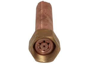 Harris Model H-62-3P Heating Tip 9100520 for gas welding torches, copper body, brass base, precision gas flow. WeldingMart tool.