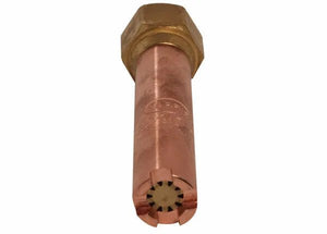 Harris Model H-62-3P Heating Tip 9100520 on copper pipe, quality welding tool for efficient heating at WeldingMart.