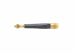 Glass cutter with black handle, gold accents, and circular wheel, similar to Harris 1400086 HAS-400 Inferno welding torch handle.