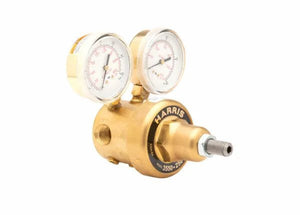 Harris HP3550-250P Brass Regulator for welding, dual gauges, stainless steel diaphragm, threaded nozzle, 4000957.