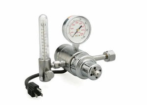 Harris 3100402 HP725-100SCFH-320 Flowmeter Regulator for CO2 welding, pressure gauge, black plug, for arc welders, WeldingMart.