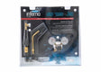 The Harris Model HSF-3 HAS-400 601-15-200A Inferno Kit (4400091) includes an Inferno tip, torch handle, two gauges, brass torch tip, lighter, and a screw connect A hose. Packaged with product details on black and blue card backing.