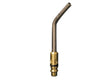Harris HT-2i Inferno Quick Connect Swirl Heating Tip 1601130 for welding, brass base, curved stainless steel, on white background.