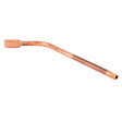 Harris J-63-2 copper heating tip & tube, bent design, threaded end for precise oxy-acetylene welding torch attachment.