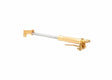 Harris 1003223 V-62-5EL 21" V-Series Hand Cutting Torch, 90° head, long handle, welding tool with control valves, on white background.