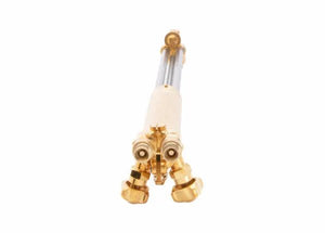 Harris 1004303 V-62-5EL V-Series hand cutting torch, dual barrels, 3 supports—welding tool at WeldingMart on white background.