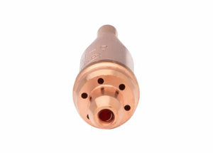 Harris V1-101-0 V-Series Hand Cutting Tip 1502090 copper nozzle for welding torches, shown tip-end, white background.