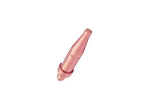 Harris V1-101-1 V-Series Hand Cutting Tip 1502091, copper, tapered, precision-cutting welding accessory on white background.