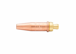 Harris V1-101AC-000 V-Series acetylene hand cutting tip for welding torches, copper/brass, shown on white background.