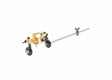 The Harris R-69-3B Circle Cutting Attachment (4300200) features two black wheels, a central pointed tip, and an adjustable clamp rod—perfect for scribing or drawing precise circles or arcs in woodworking or drafting.