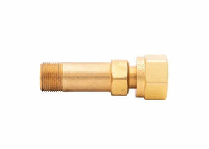 Harris Regulator CGA 200 brass inlet fitting, left-threaded M15 x 1/6g, hex nut for welding tools, fits Model 601 or CGA 200.