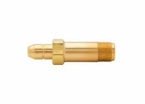 Harris Regulator Inlet Stem CGA 200 brass, hex nut, pointed nozzle, 2.5" for welding equipment—WeldingMart accessory.
