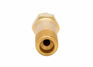 Harris Regulator Inlet Stem CGA 200 M15 X 1/6gr RH for welding equipment shown threaded end view on white background.