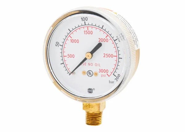 Harris Regulator Pressure Gauge 2-1/2"3000PSI/200 BAR - 9006203 - WeldingMart.com