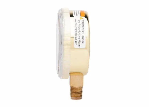 Harris Regulator Pressure Gauge 2-1/2"6000 PSI/400 BAR BRS - 9006252 - WeldingMart.com