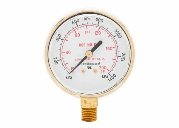 Harris Regulator Pressure Gauge 2.5 in. 200 PSI / 1400 kPa - 9006065 - WeldingMart.com