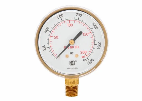 Harris Regulator Pressure Gauge 63 mm 200 PSI / 1400 kPa - 9007247 - WeldingMart.com