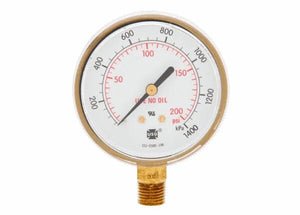 Harris Regulator Pressure Gauge 63 mm 200 PSI / 1400 kPa - 9007247 - WeldingMart.com
