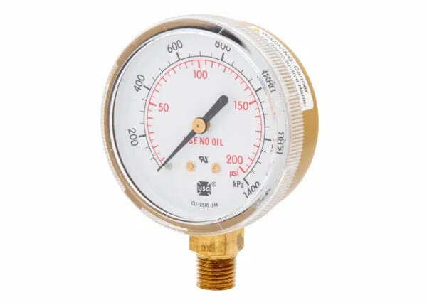 Harris Regulator Pressure Gauge 63 mm 200 PSI / 1400 kPa - 9007247 - WeldingMart.com