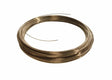 The Harris 40N350 - Safety-Silv 40Ni2 high silver brazing alloy forms a shiny, smooth wire coil (1/16 in., 50 toz.), neatly wound into a circular loop with two ends extending on a plain white background.