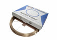 A partially open white and blue box labeled Harris 45350H - Safety-Silv 45 Silver Brazing Alloy shows a cadmium-free, 1/16 in (1.6 mm) silver brazing wire coil for industrial or welding applications. Box contains a 50 toz coil.