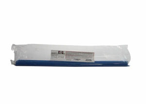 A clear plastic package holds several blue Harris 45F318L Safety-Silv 45FC flux-coated silver brazing alloy rods (1/16 in, two 1 lb bags). A white label with text and barcode is on the front; the neatly aligned rods are seen inside.