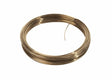 A coiled loop of Harris 50N550 Safety-Silv 50N Silver Brazing Alloy, 3/32 in (2.4 mm), is neatly wound with one end extended outward and rests on a plain white background.