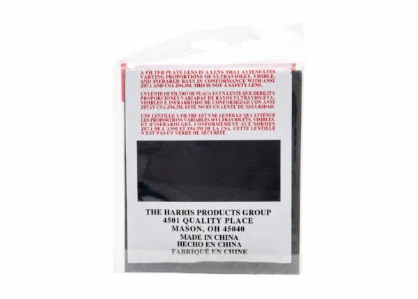 Harris Shade 10 glass welding helmet filter plate 4-1/2"x5-1/4" in clear package, ANSI Z87.1, WeldingMart accessory.