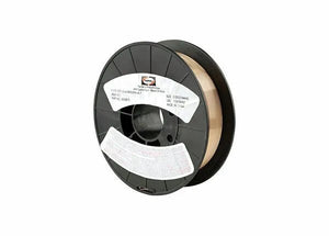 The Harris Silicon Bronze .025 10lbs Spool MIG GMAW Welding Wire (00SIB15) features black plastic sides, beige filament, and a white label with text and logo, photographed against a plain white background.