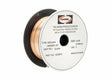 A partially unwound spool of Harris Silicon Bronze .035 2lb MIG GMAW Welding Wire, part number 00SIBF2, is labeled with product specs and manufactured by The Harris Products Group.