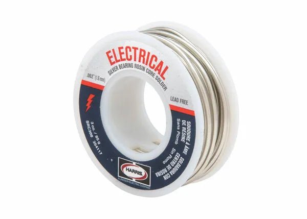 Harris Silver Bearing Lead-Free Rosin Core Electrical Solder 1/16 X 3 OZ - 6 CARTON BLISTER CARD - 327793 - WeldingMart.com