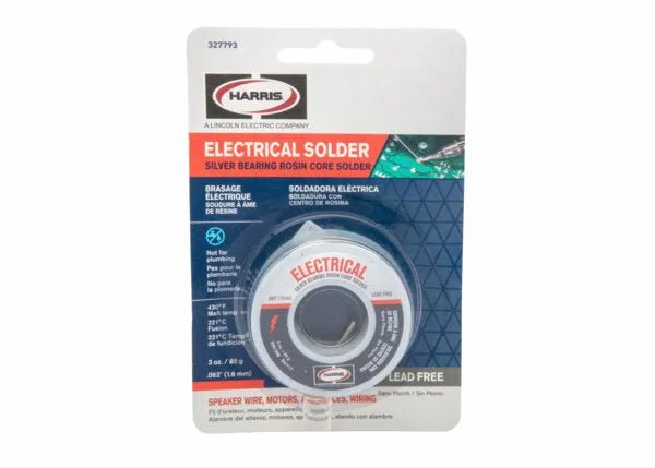 Harris Silver Bearing Lead-Free Rosin Core Electrical Solder 1/16