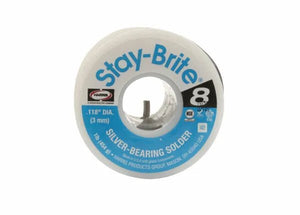 Harris Stay Brite 8 lead-free silver solder for copper, brass and stainless steel, ideal for HVAC applications and wider clearance joints.RetryClaude can make mistakes. Please double-check responses.