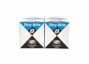 Two boxes of Harris SB851 Stay Brite 8 Lead-Free Solid Wire Solder (3/32 in / 2.4 mm, 4 lb each) sit side by side, white with blue and black details, displaying the brand and product info—ideal for HVAC tube connections.