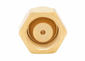 WeldingMart Harris Tank-to-Regulator B-to-MC Adaptor 8808851, brass hex nut fitting with internal threads for welding equipment.