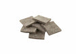 A stack of Harris Treated Wire Feeder Pads - 6 PK - 4707000, light brown and square, are arranged on a white background. These soft, fibrous pads are essential MIG welding accessories for wire feeding.