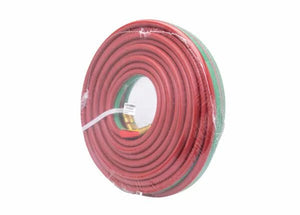 50-ft Harris Twin All Fuel Gas Welding Hose, GRADE T 4300847—red/green hoses with 3/8" brass fittings for WeldingMart tools.