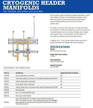 Harris Two N2 Dewar Source x One Freezer with one Liquid N2 Withdrawal Port CGA 295 - 4703012 - WeldingMart.com