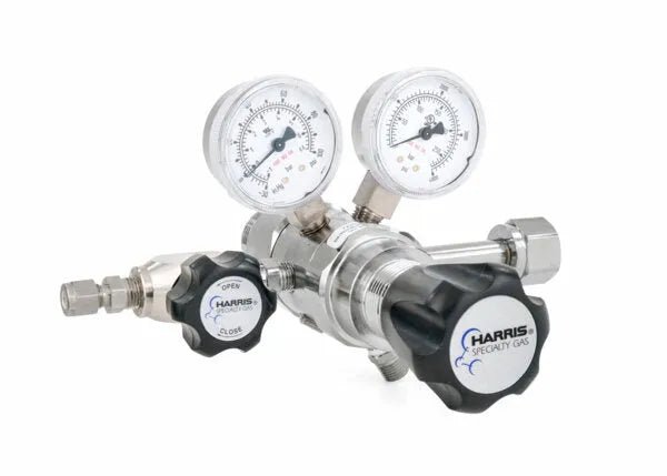 Harris Two Stage Ultra High Purity Brass Barstock Regulator Model 722C-050-350-E-1 - 722C050350E1 - WeldingMart.com