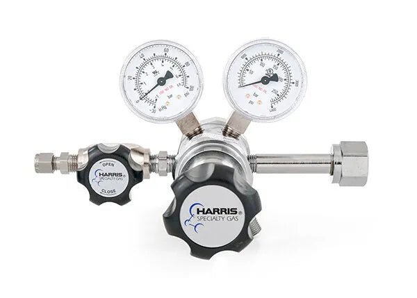 Harris Two Stage Ultra High Purity Brass Barstock Regulator Model 722C-250-350-BF - 722C250350BF - WeldingMart.com